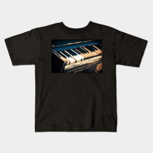 Old Piano in Autumn Park Kids T-Shirt